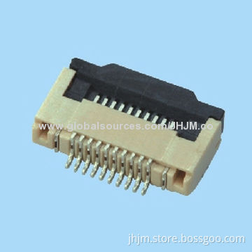 0.5mm pitch FPC connector with 2.00mm H, ZIF front-flip, lower contact, right angle/SMT for mobile